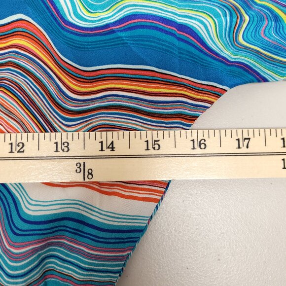 Trina Turk Caspian Agate Swirl Silk Dolman Short Sleeve  Mini Dress Size 0 - Picture 4 of 8